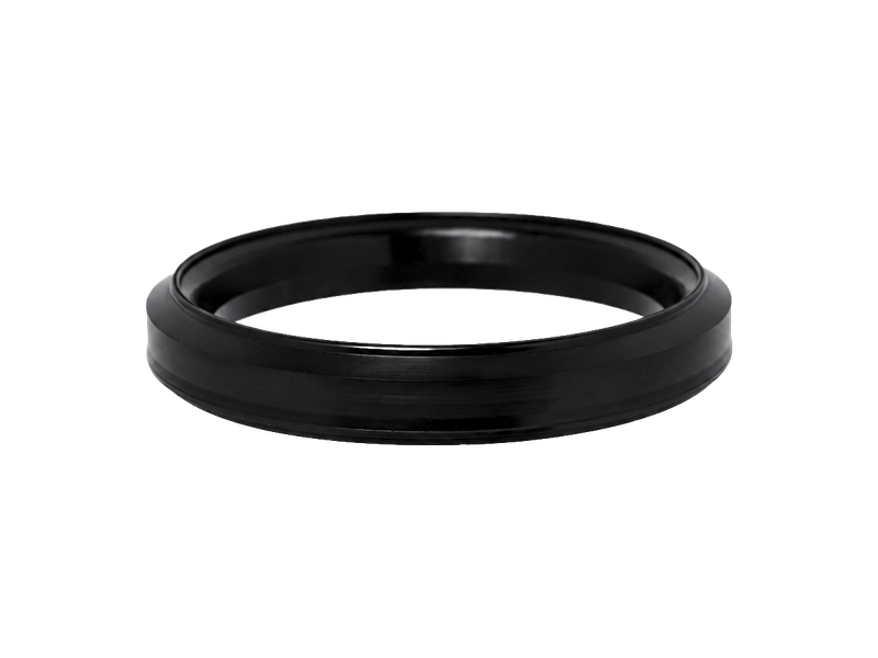 A SandDog® Header Ring shown front-on, showing its chamfered sealing face.